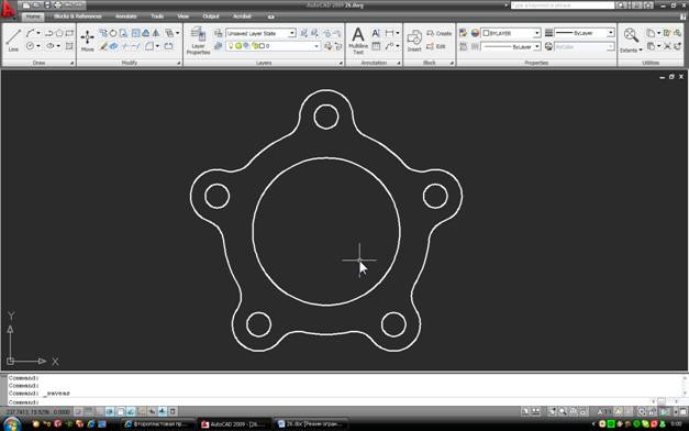 Автокад сделать чертеж плоским Диаметры и угловые размеры AutoCAD уроки © Студия Vertex