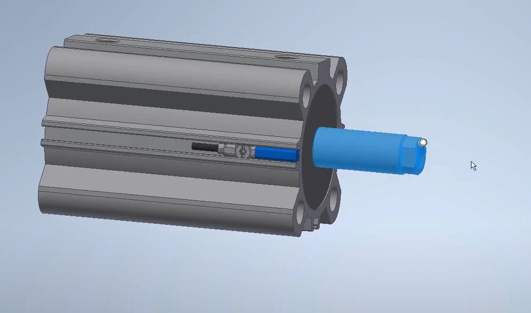 Завантаження і налаштування пневматичного циліндра | Inventor