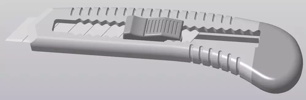 Модель канцелярского ножа в Компас-3D